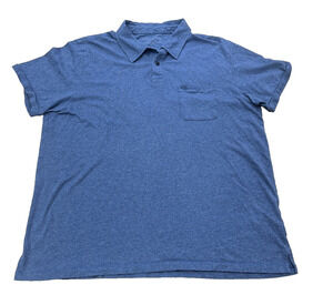 Outerknown Sojourn Organic Cotton Polo Shirt Mens XL Blue Soft Sustainable